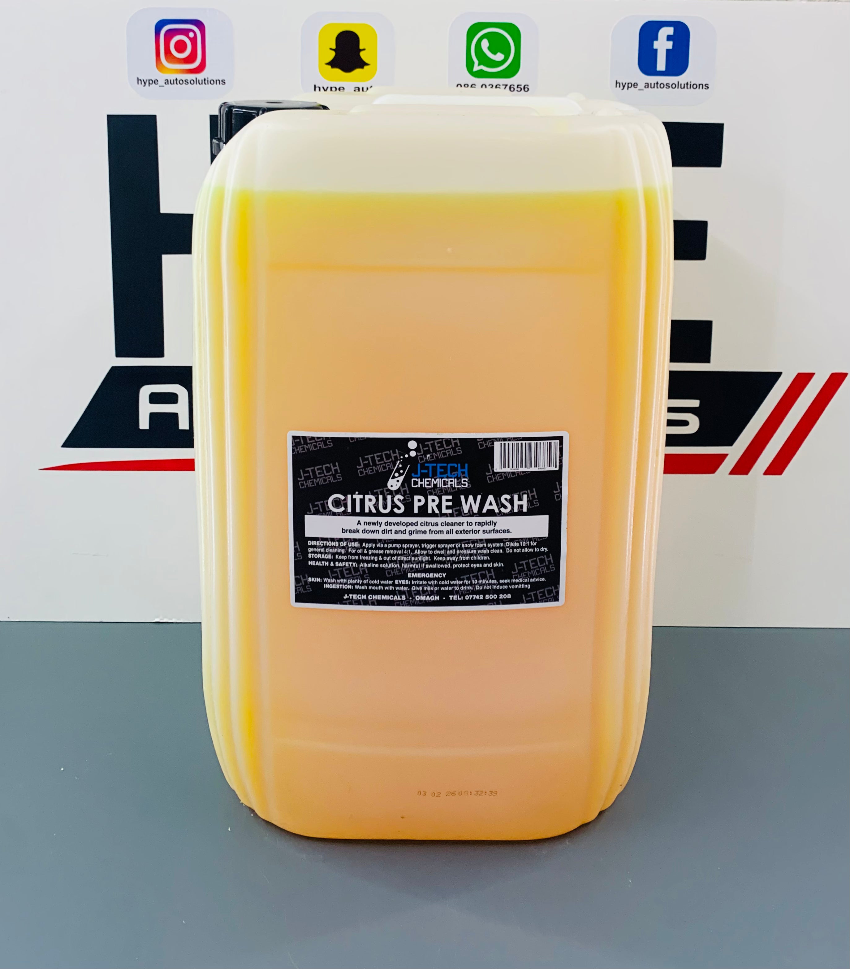 Citrus Pre Wash (PH Neutral) 20 Litre